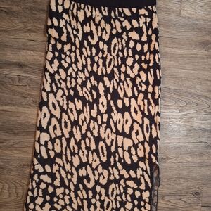 Wishlist Black and Tan Animal Print Pencil Skirt